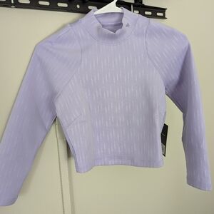 Bad Birdie The Links Mock Neck Top Cattail Lavender XS